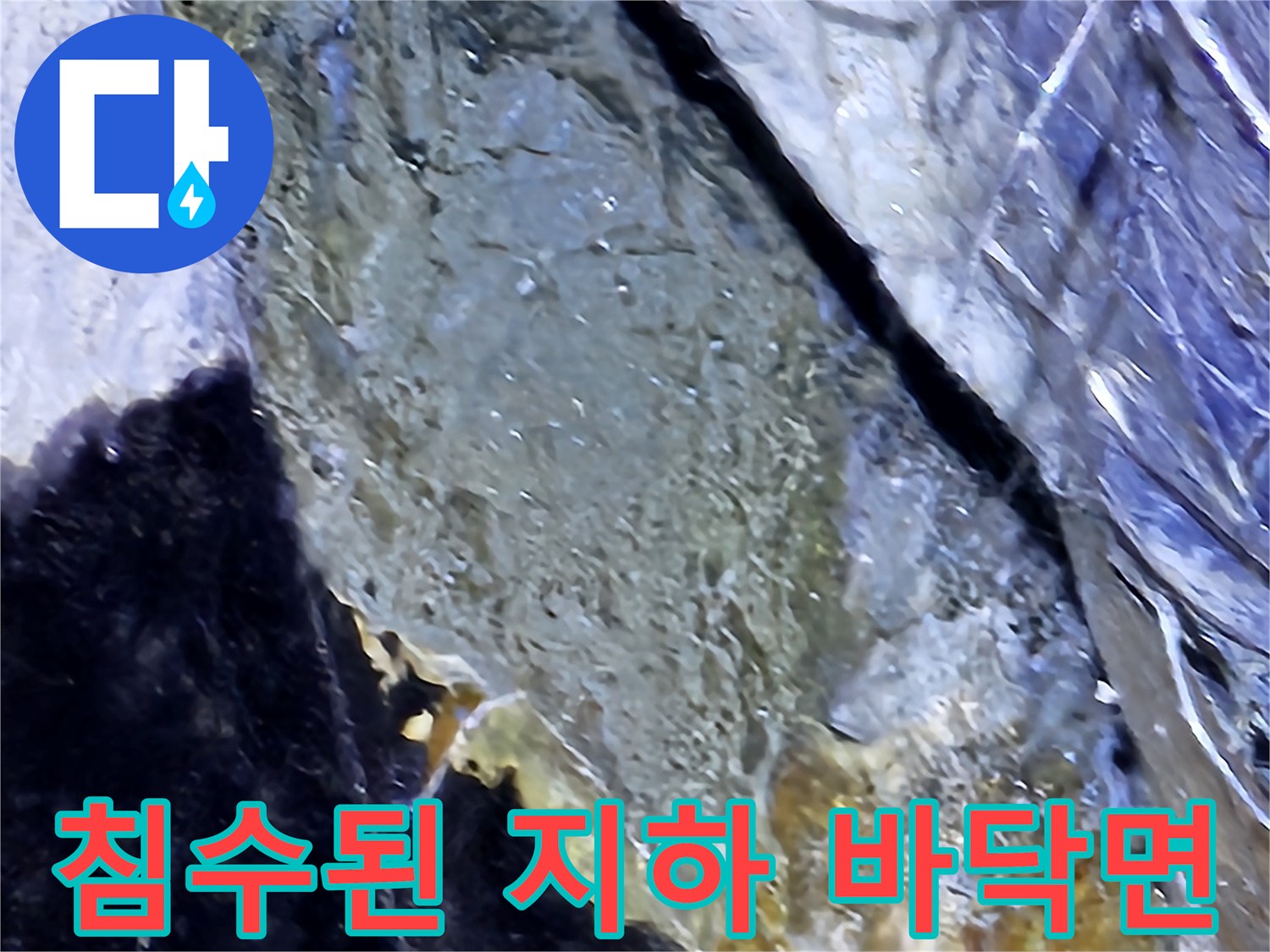 분당-지하-주차장-바닥-침수-및-습기-확인