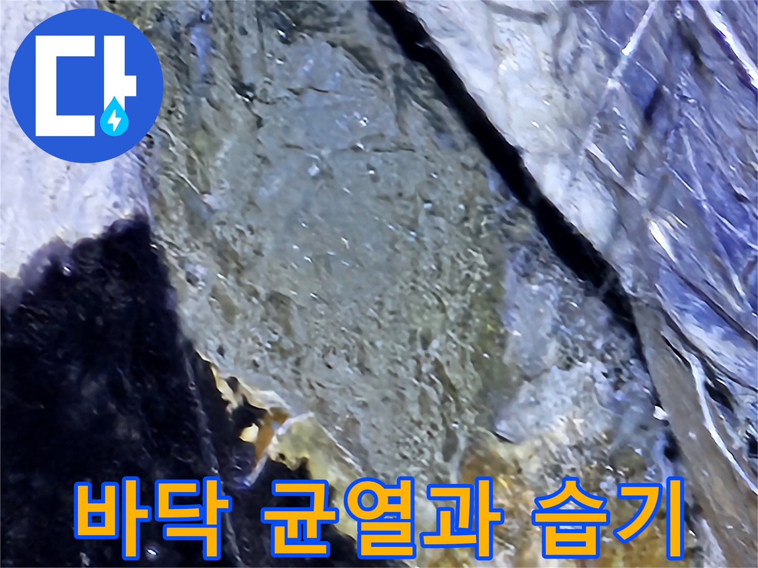 성남 분당 현장-바닥면 균열 및 물고임 상태