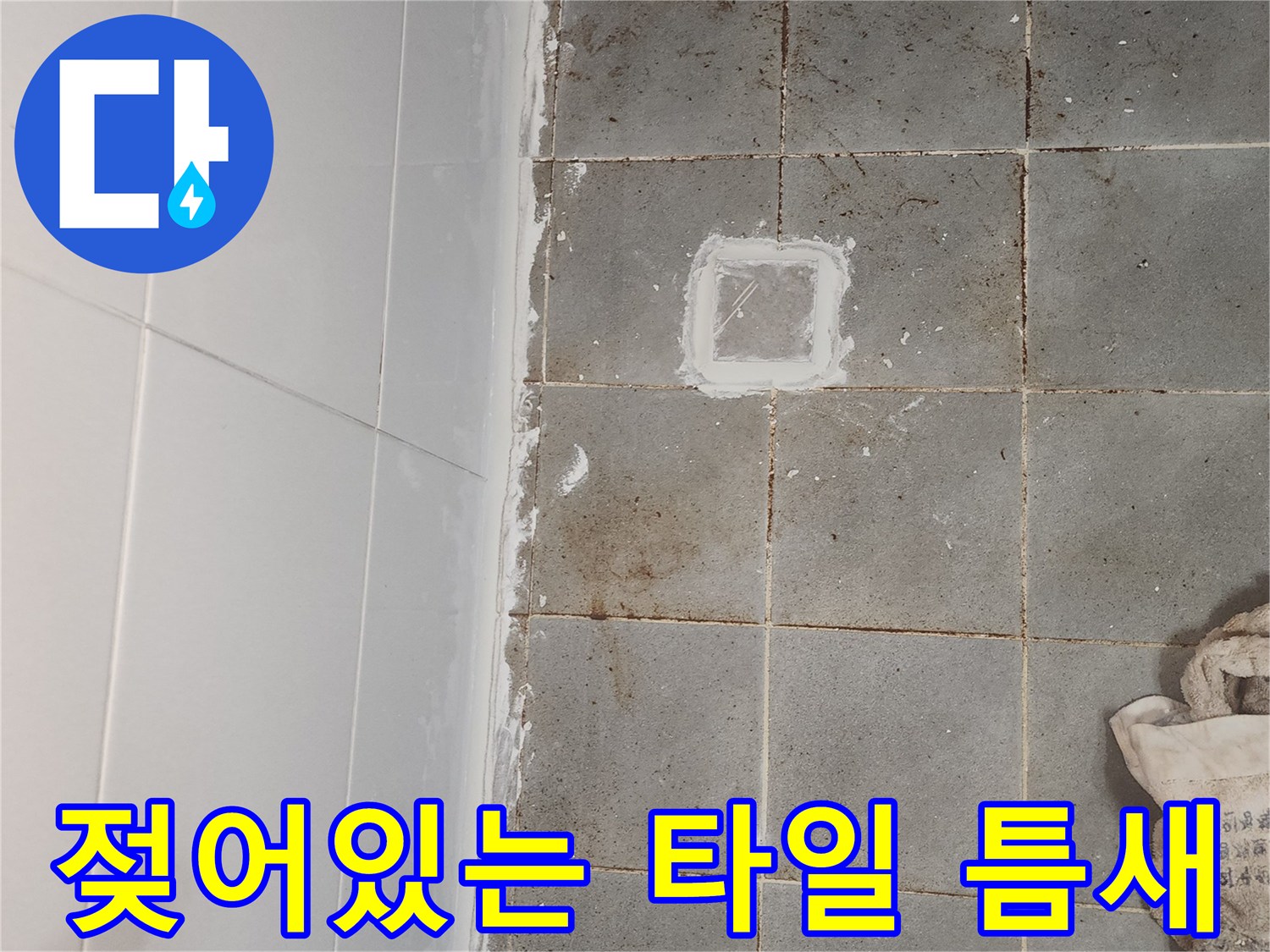 물기가-스며든-욕실-타일-사이의-틈새