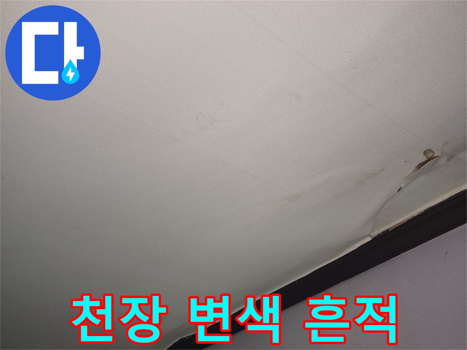 아랫집-거실-천장지에-발생한-변색과-얼룩