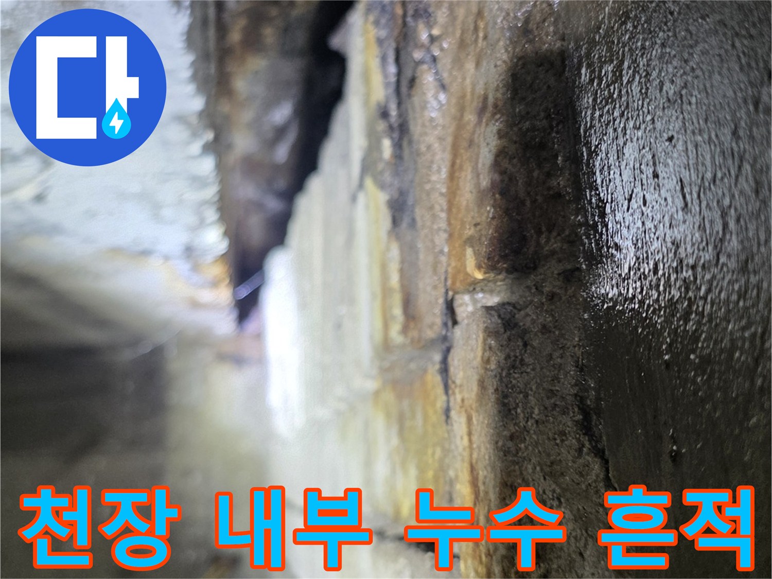 누수-발생-지점의-배관-주변-오염-사진