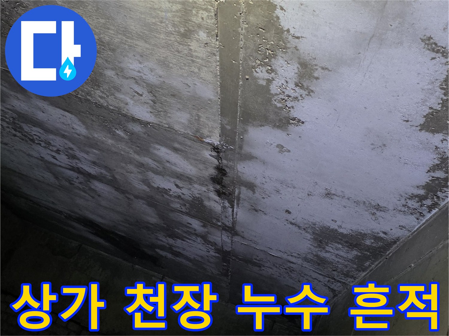 분당-수내동-상가-천장-물샘-흔적-사진