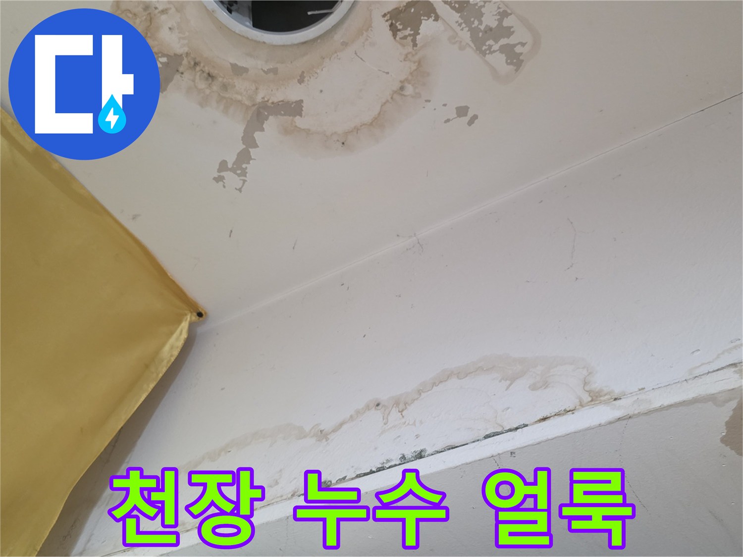 천장-석고보드-물샘-흔적-및-얼룩-상태