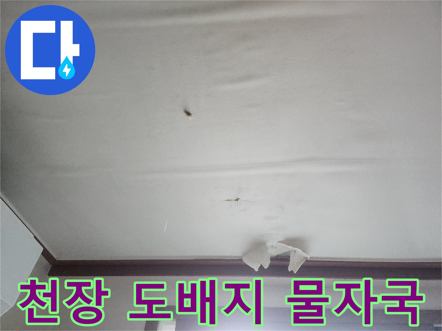 중구 동인천동-천장 중앙부 누수 얼룩 상태