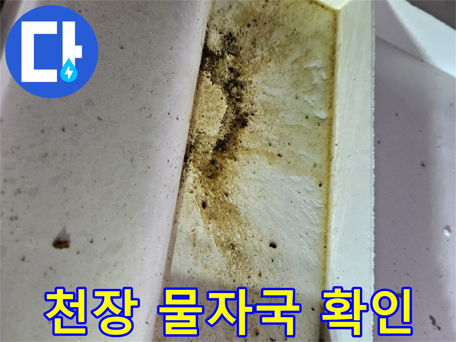 누수가-발생한-배관-주변의-얼룩