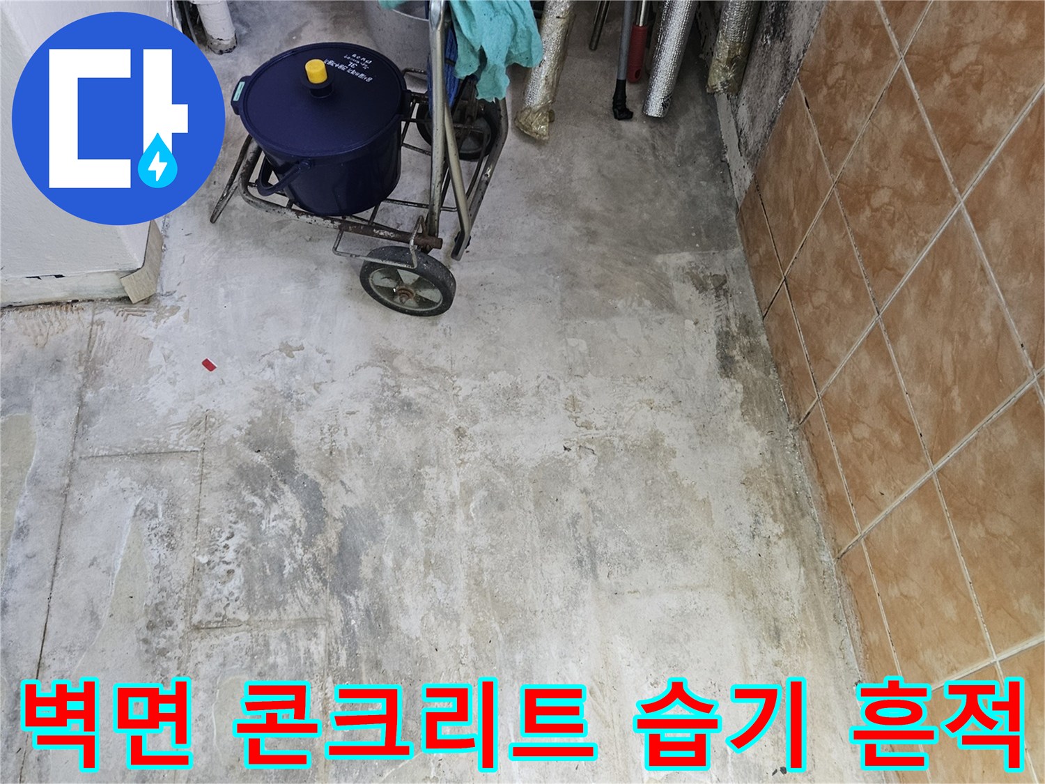 세탁실-벽면-콘크리트-부분-습기-및-얼룩