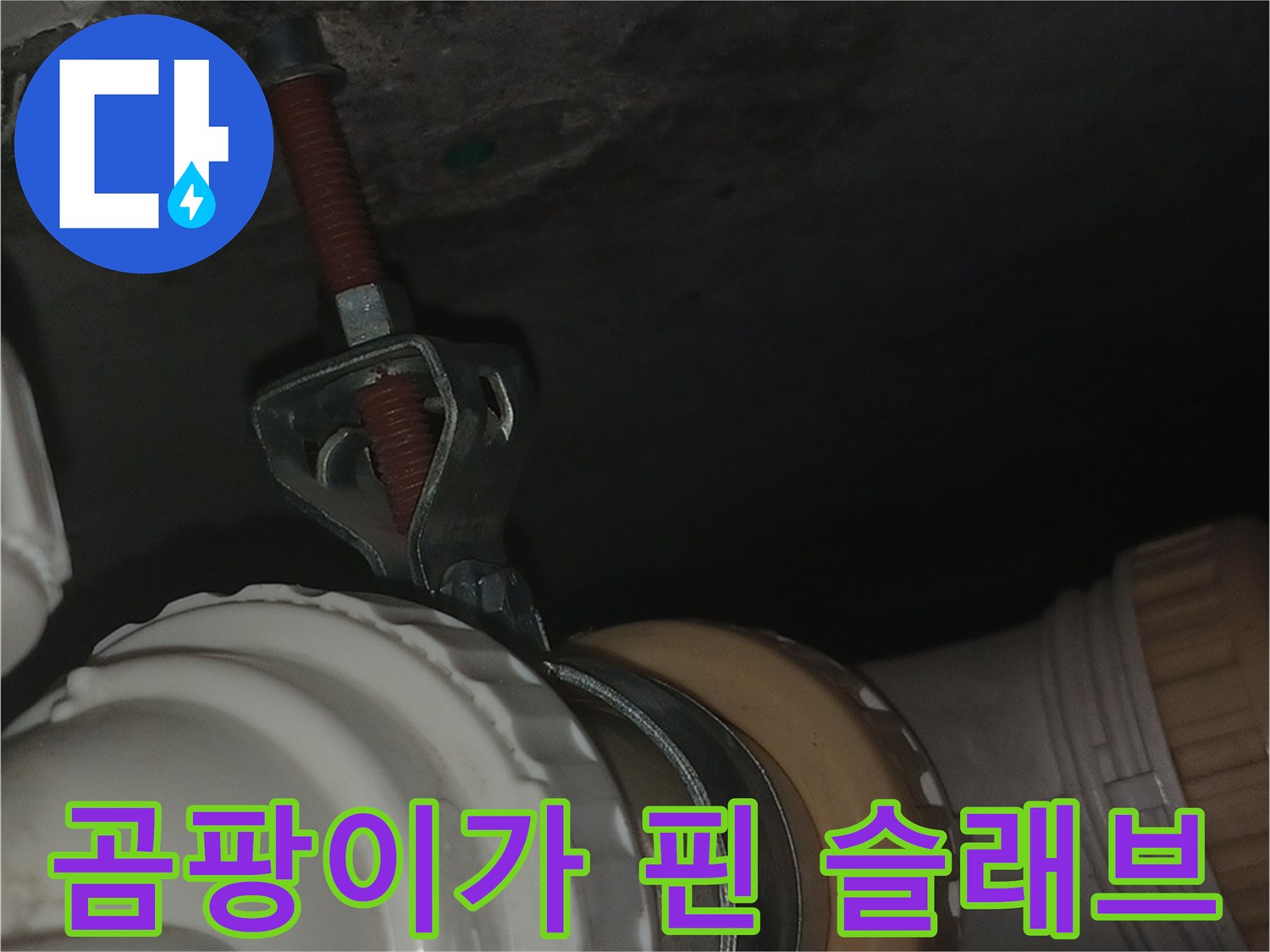 천장-배관-하단-슬래브의-심한-곰팡이와-물기