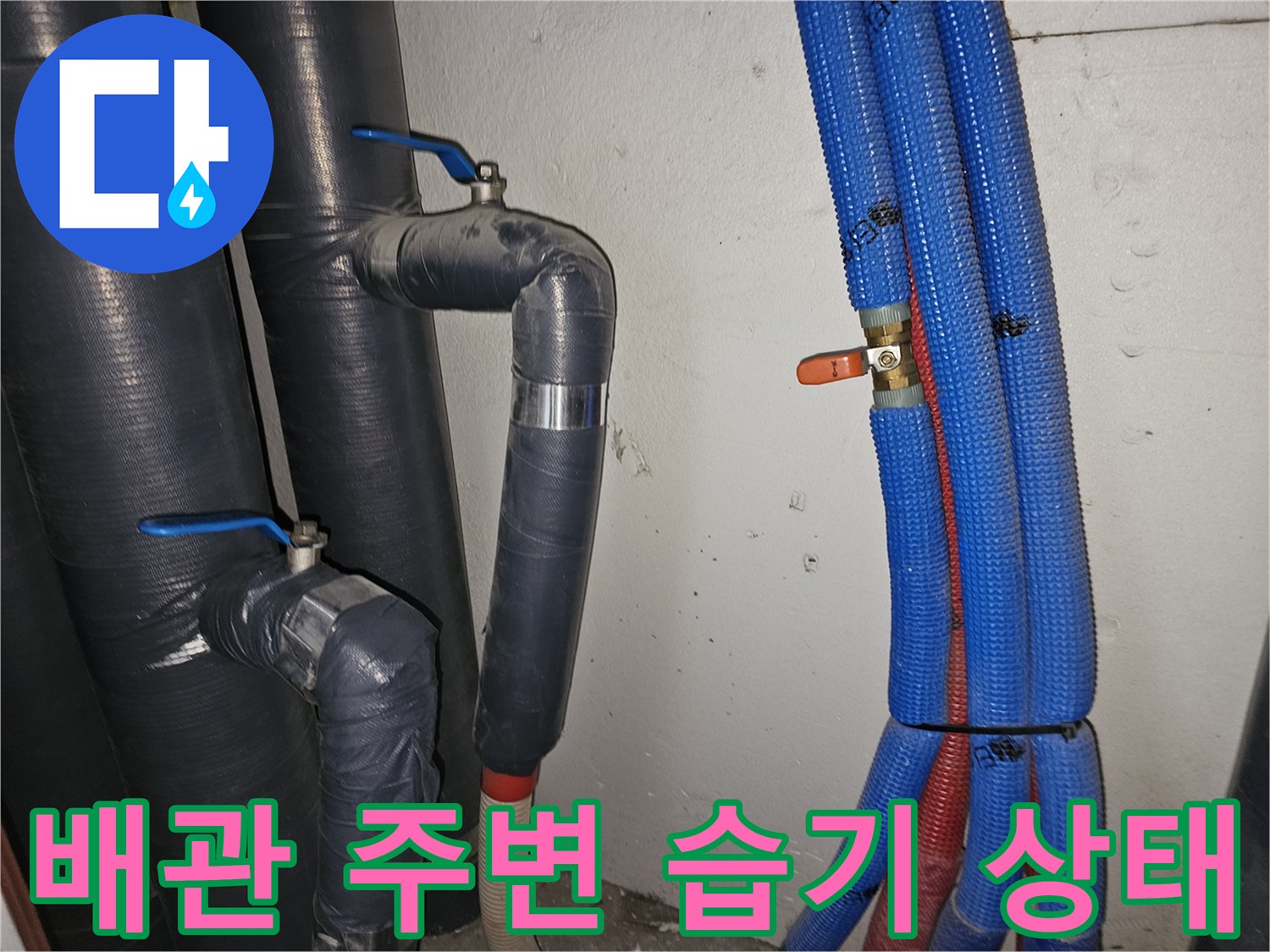 아파트-천장-내부-배관-주변의-습기-현황