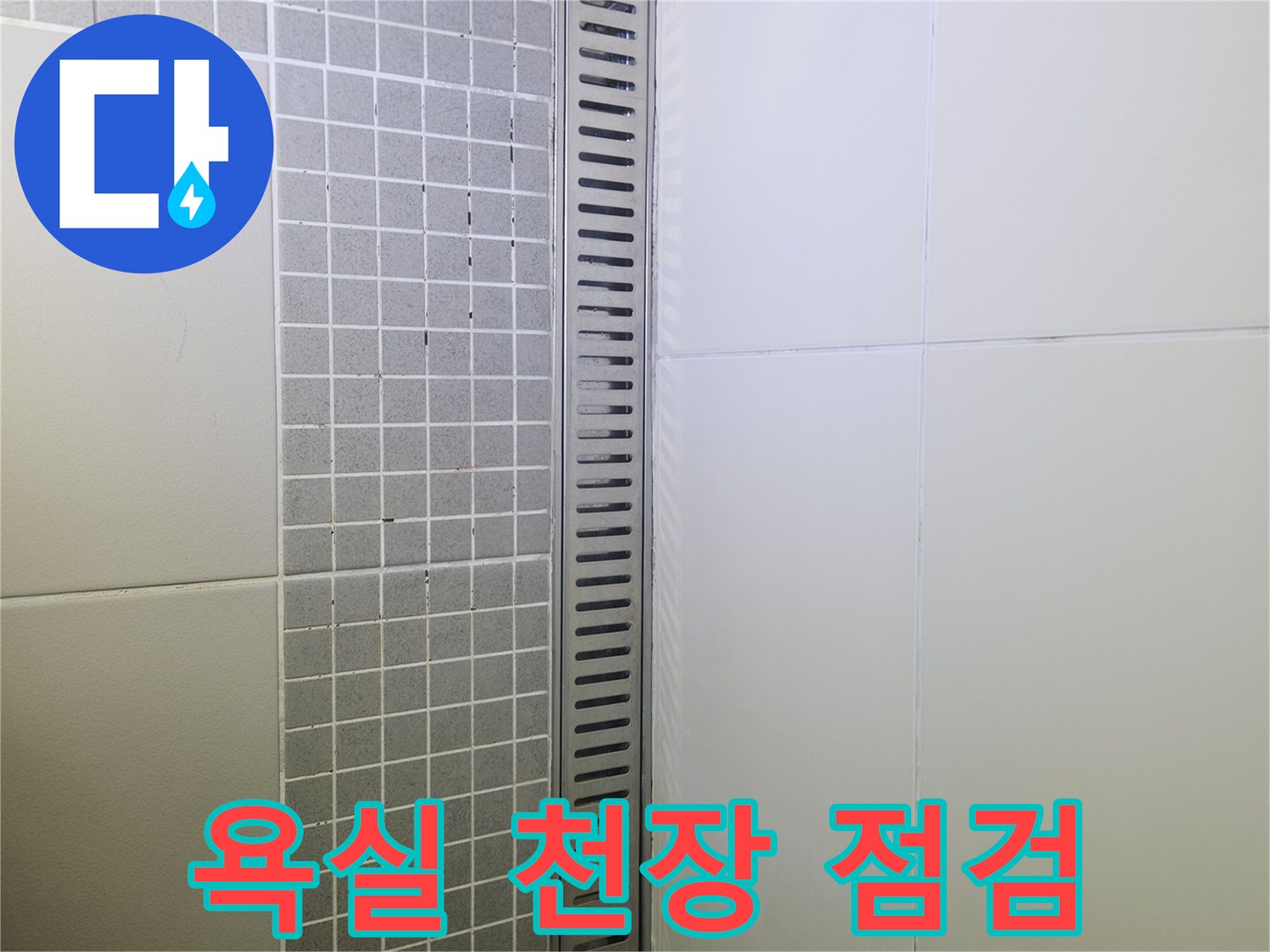 양주 옥정동 화장실-천장 내부 배관 및 타일 상태 확인