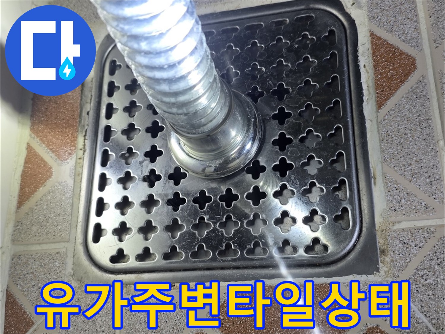 광명 철산동-욕실 배수구 주변 타일 균열 확인