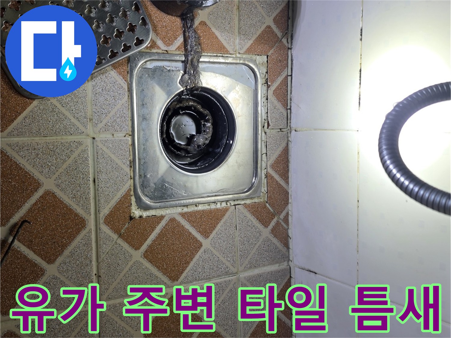 철산동 화장실-배수구 유가 및 타일 사이 틈새