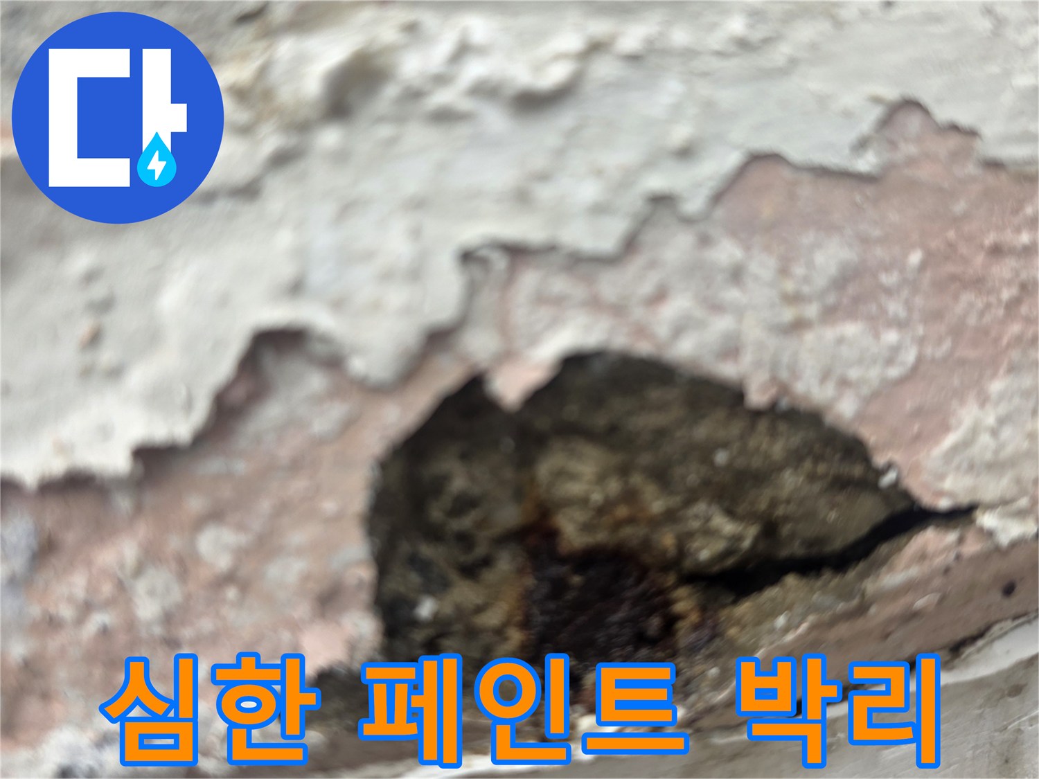 페인트가-껍질처럼-벗겨져-나온-훼손된-벽면-상태