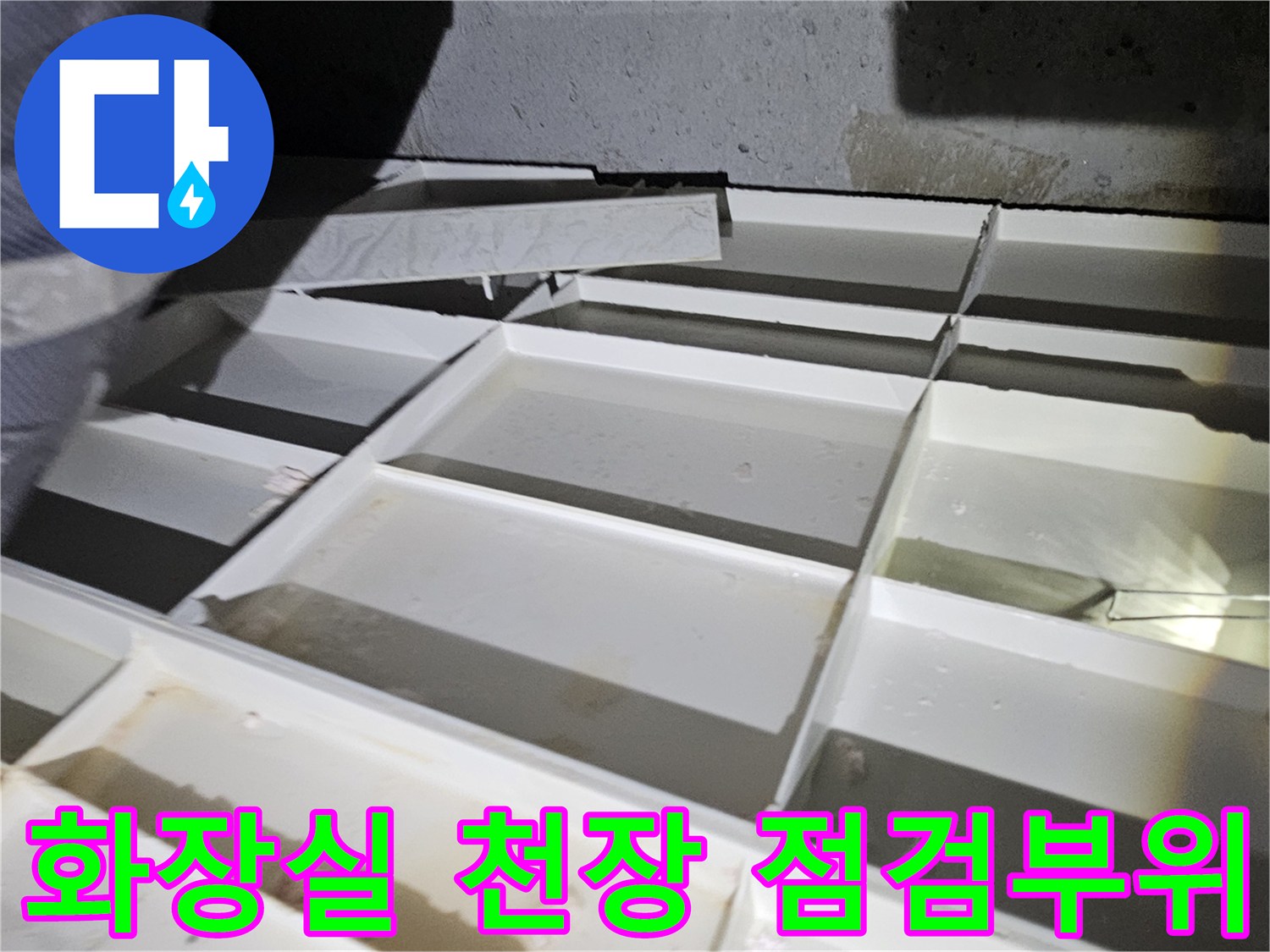 성북구 돈암동-화장실 천장 내부 배관 상태 확인 사진