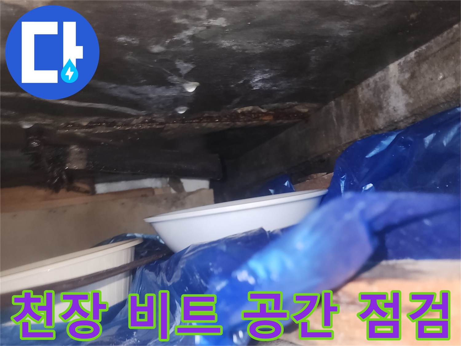 비트-공간-내부의-습기와-오염된-벽면-상태