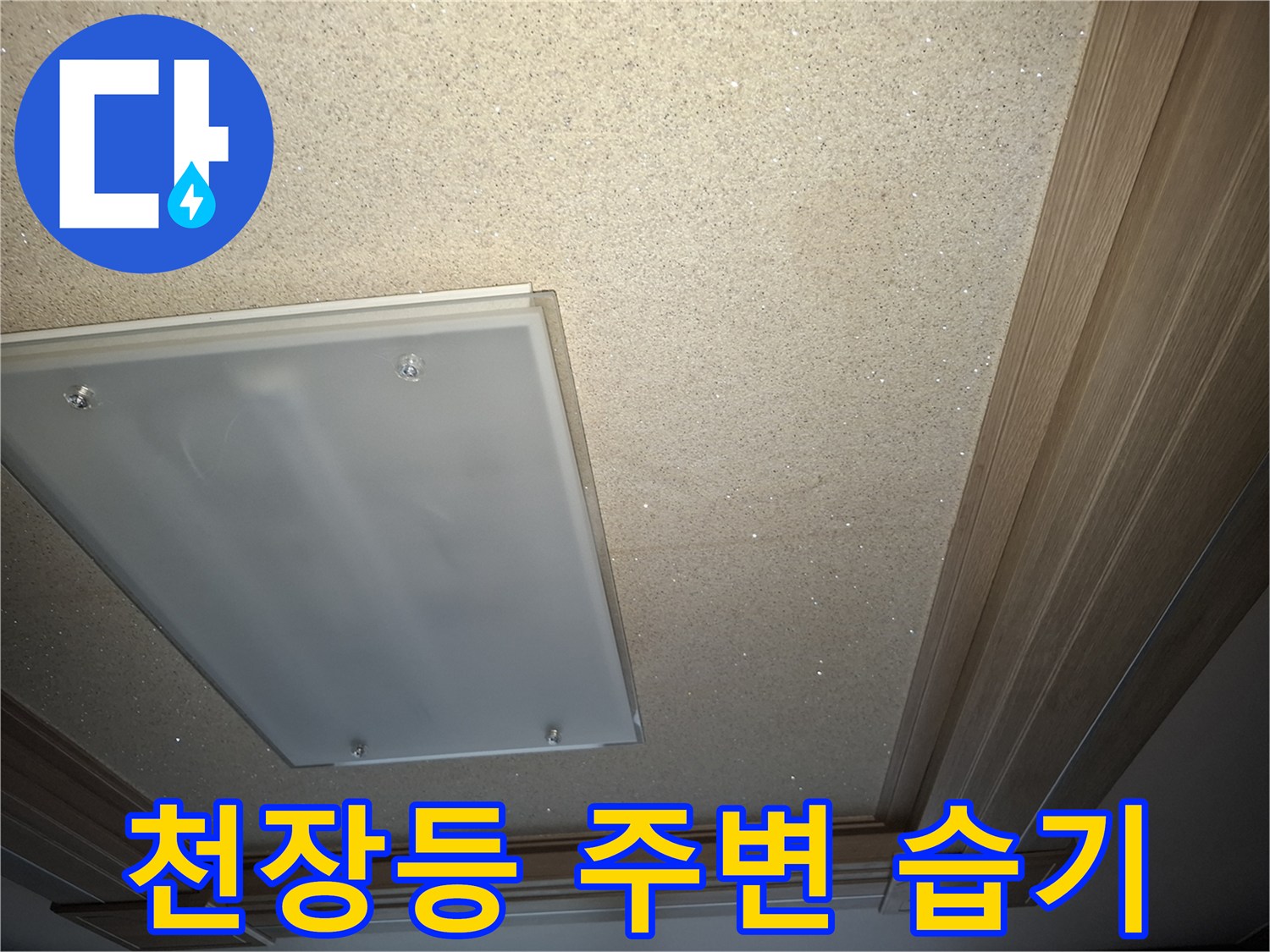 아파트 거실-조명 기구와 천장 마감면 상태