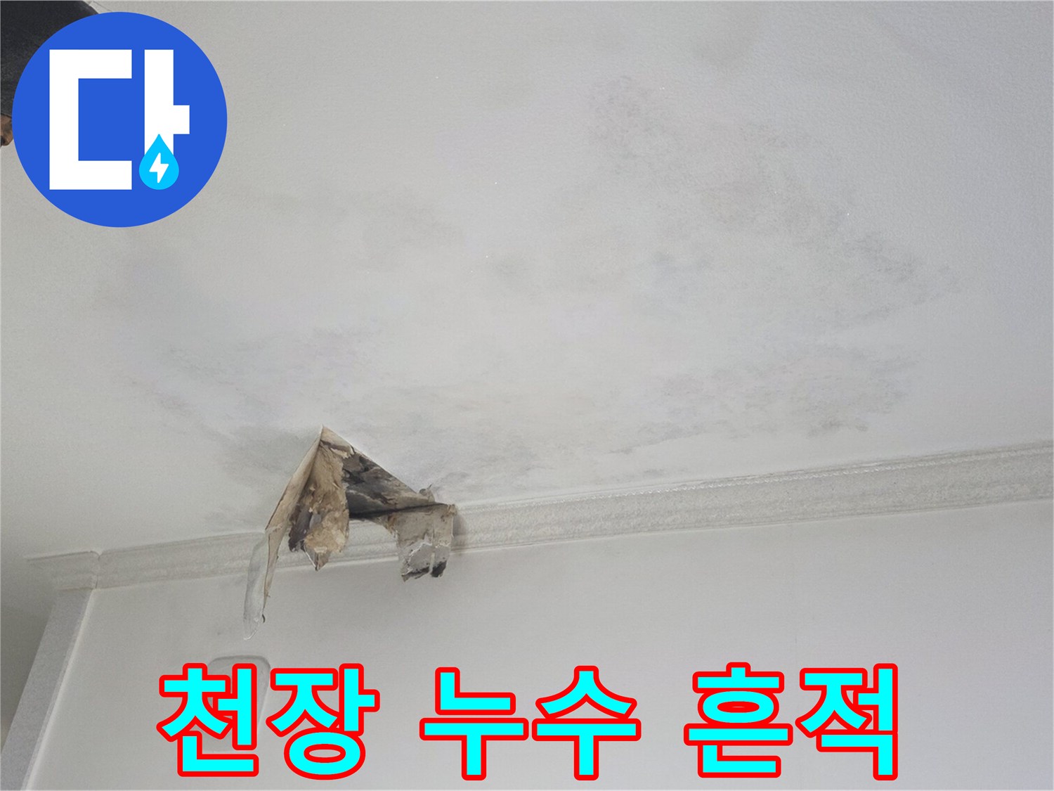 광명 하안동-천장 마감재에 발생한 습기 및 얼룩 현상