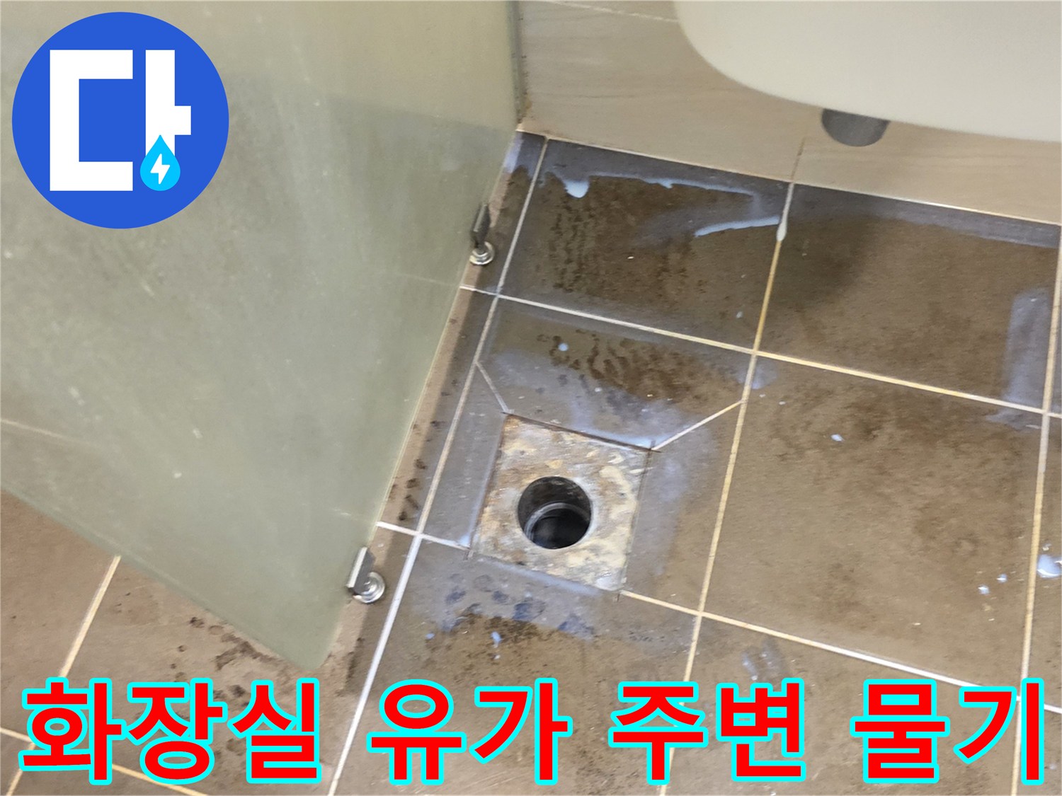 강동구-암사동-화장실-배수구-유가-주변-젖은-타일-상태