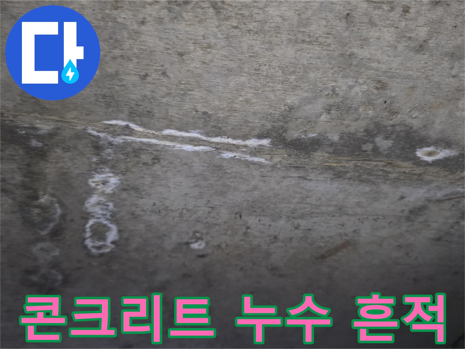 하얗게 일어난-천장 슬래브의 백화 및 습기 자국