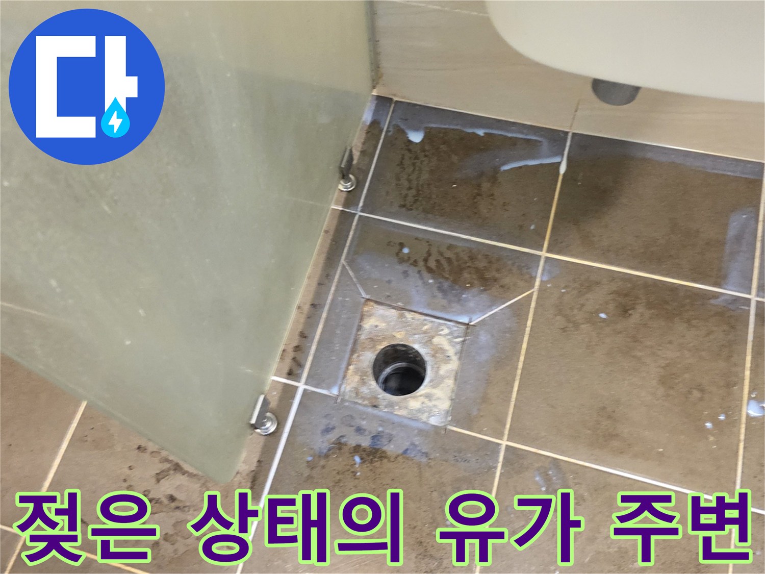 화장실-배수구-유가-주변-타일-습기-번짐-확인