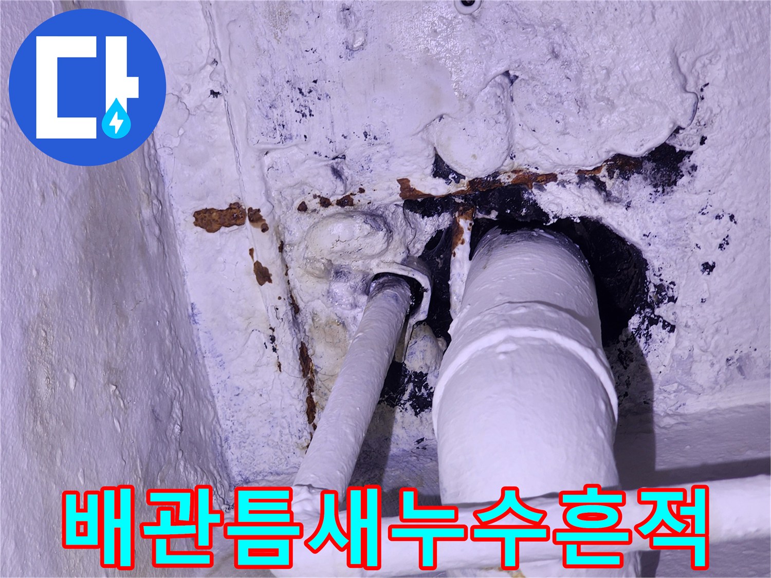 배관주변-벽면의-심한-습기오염