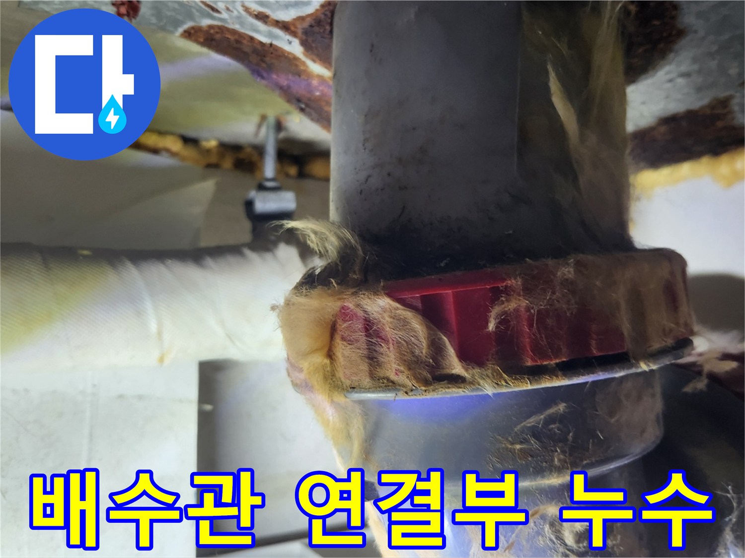 욕실-배수관-연결부위-노후화로-물샘-발생