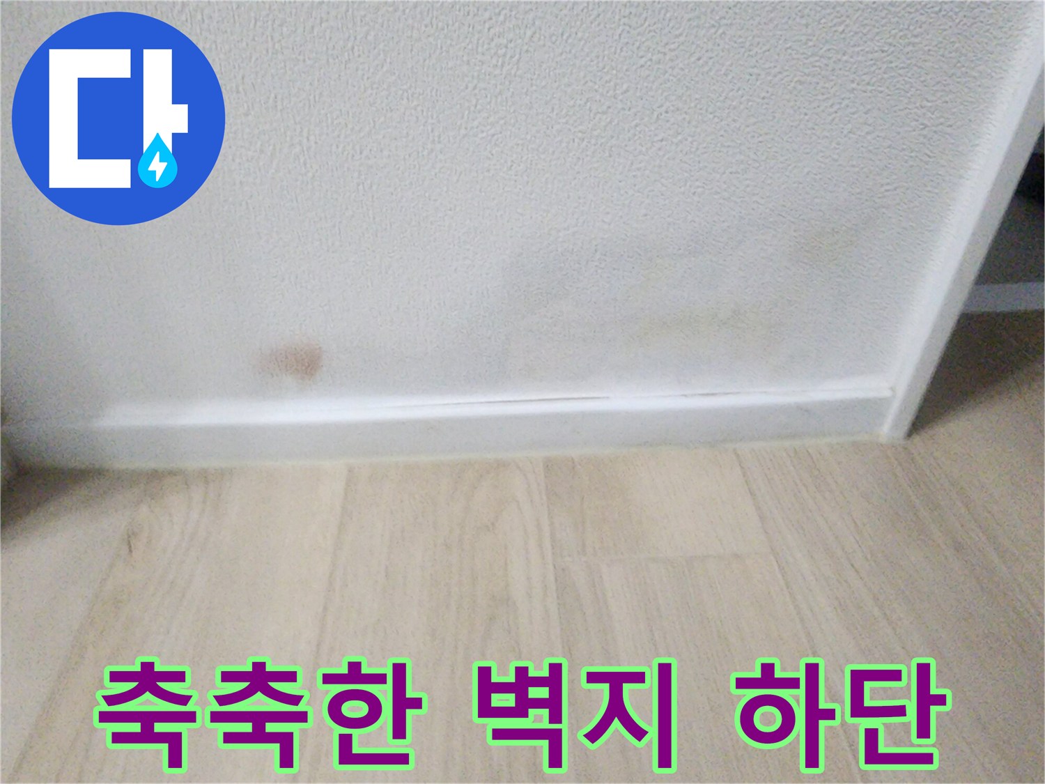 종암로 인근 현장-벽면 하단 습기 침투 부위