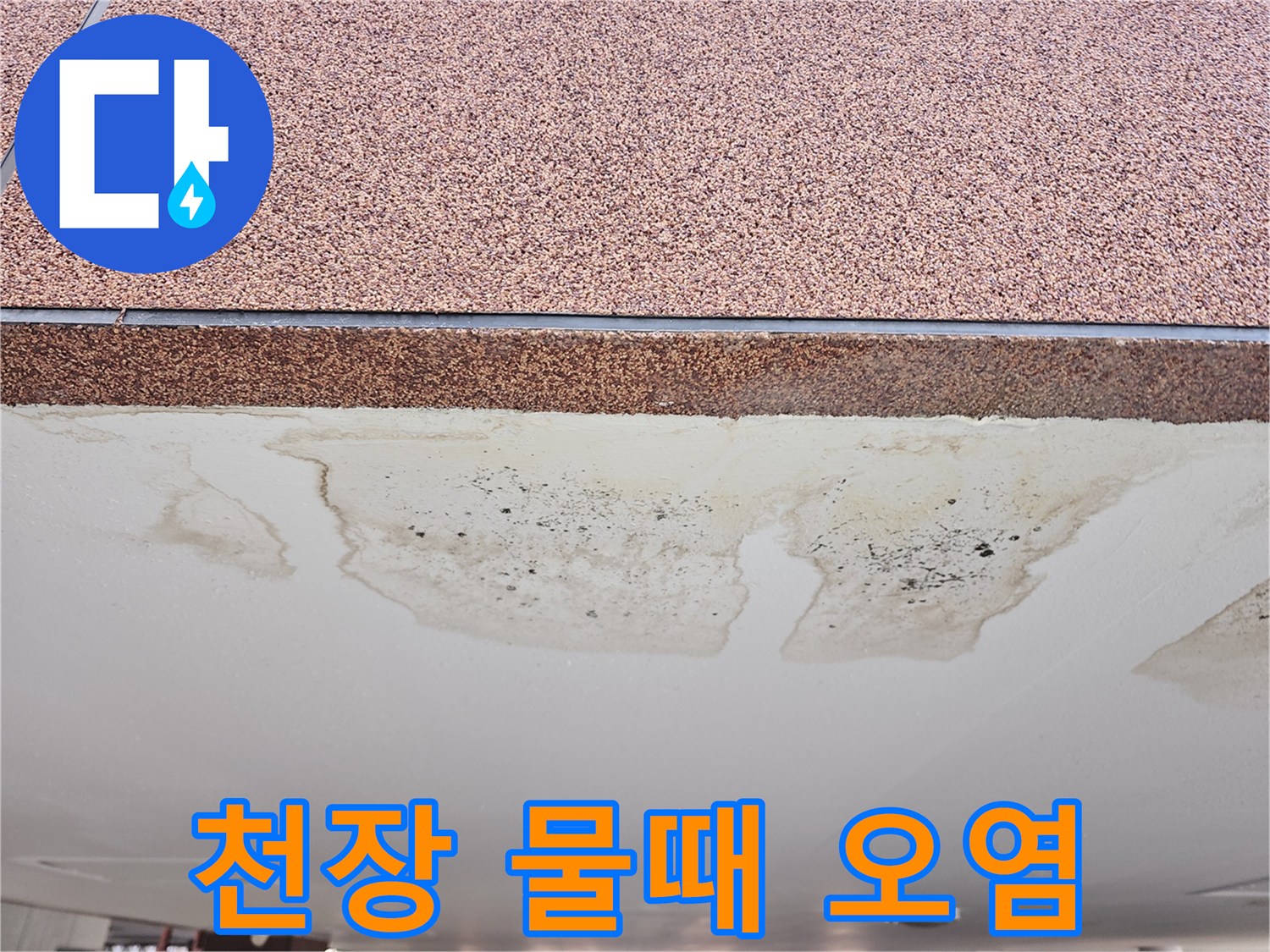 습기로-인해-검게-변한-주차장-천장-부분