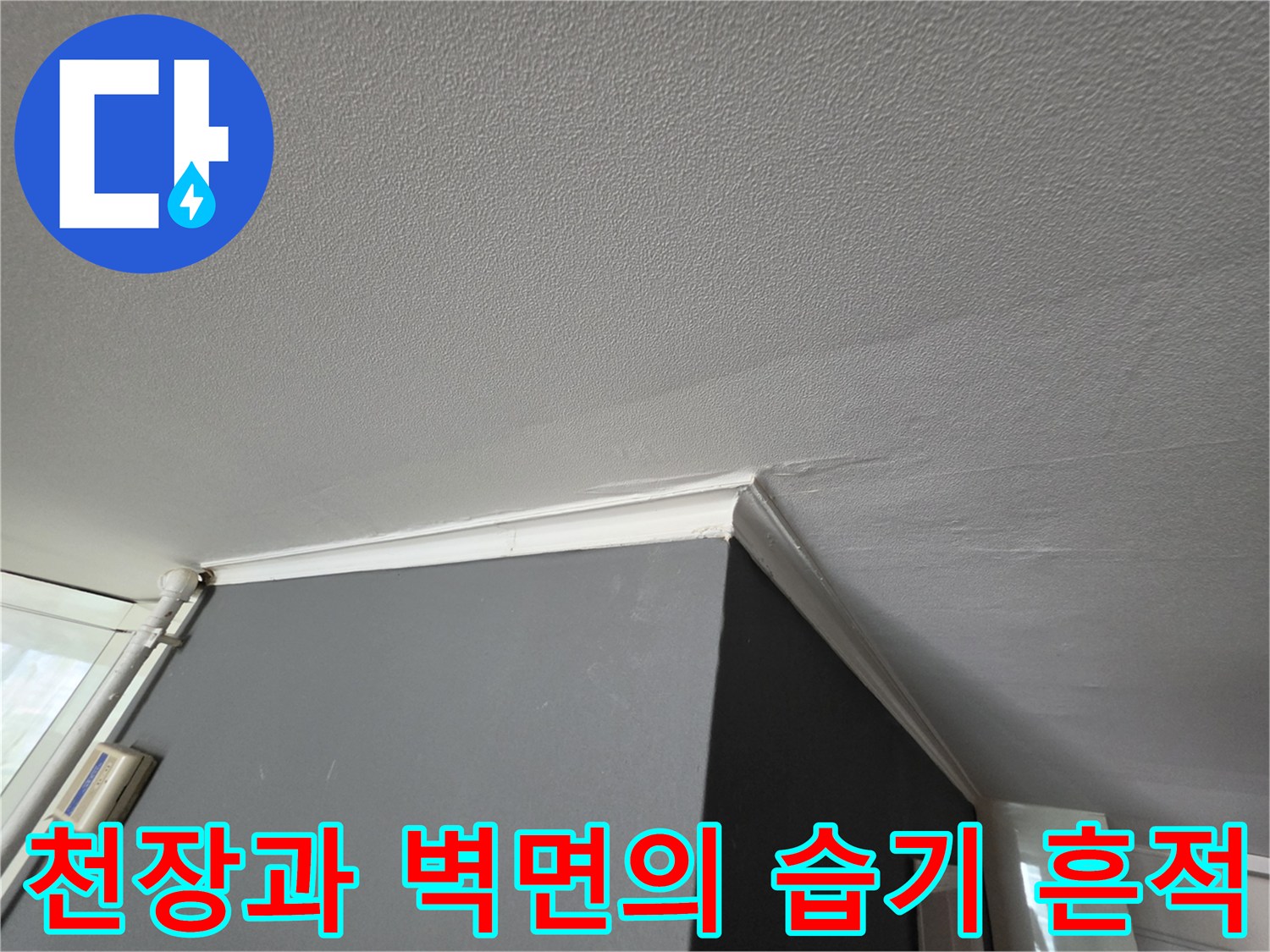 성동구 현장의 천장-벽면 물자국 상태