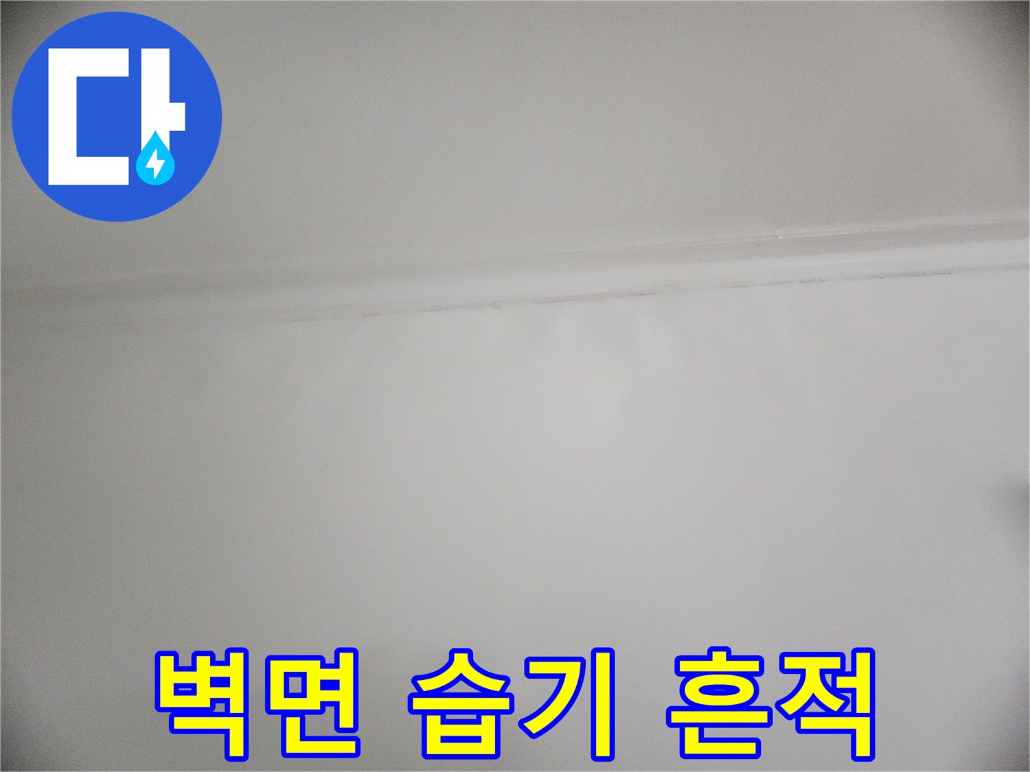 아랫층 거실-천장과 벽면의 누수 징후
