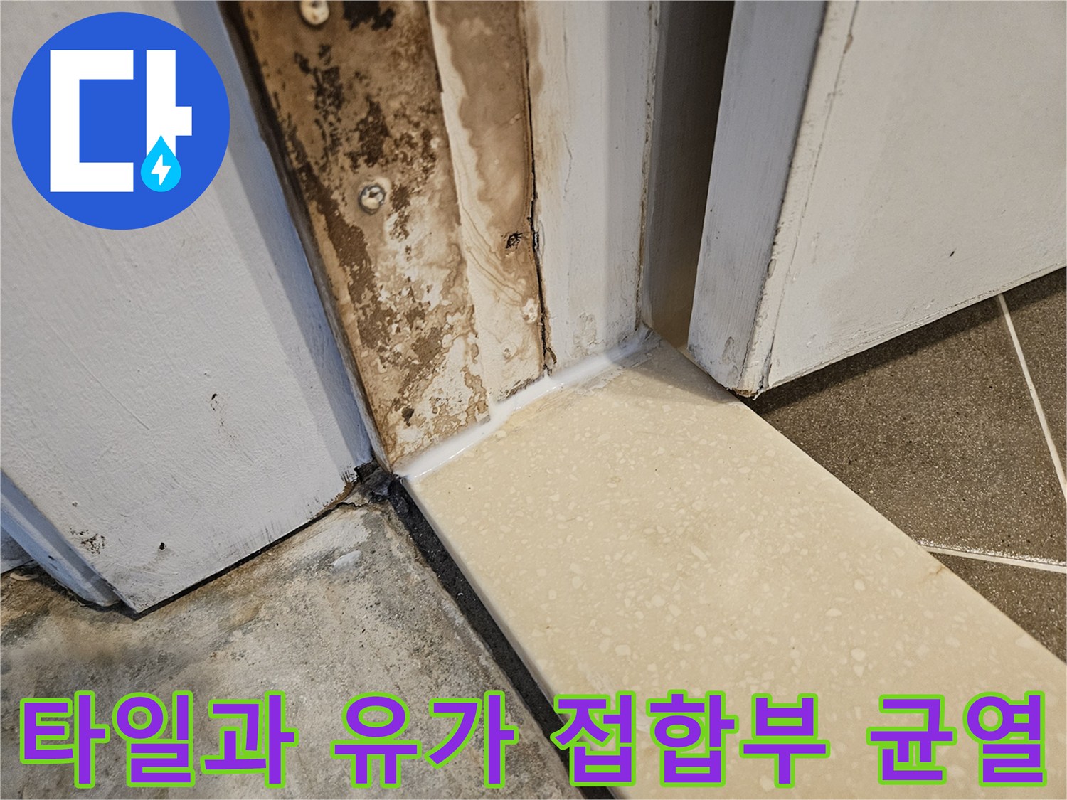 욕실-타일-및-배수구-접합부-균열-상태